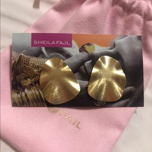 NWT Sheila Fajl gold tone post earrings
